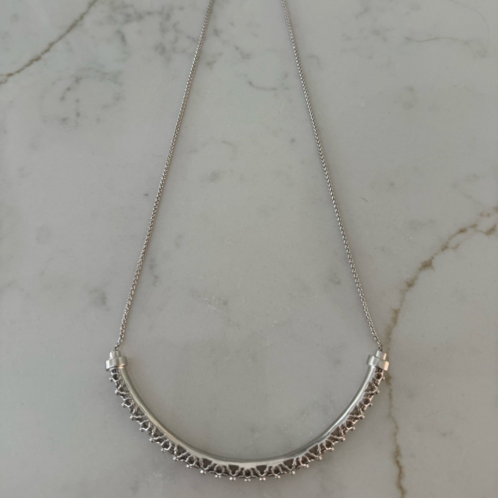 Vintage filigree Kendra Scott adjustable choker necklace in silver